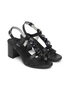 Nero Giardini sandalo in pelle con tacco comodo 2